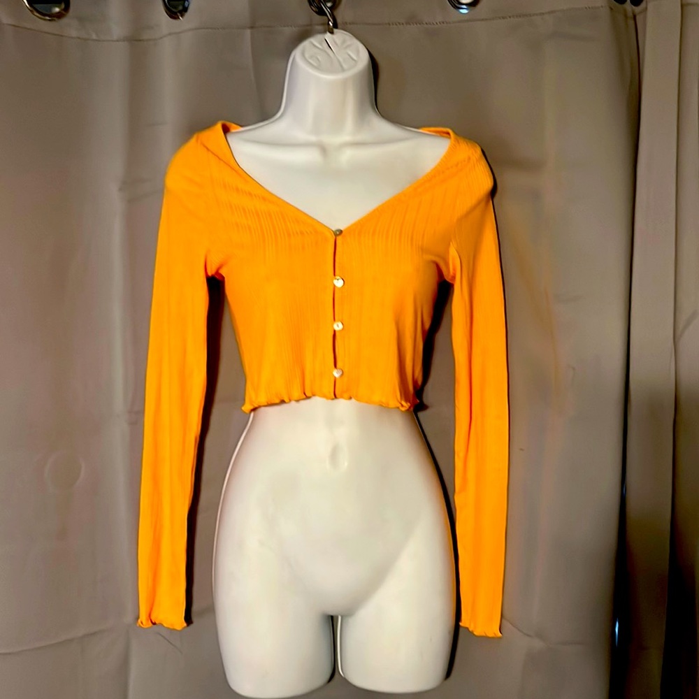 LA hearts by PacSun Xs orange crop top shirt